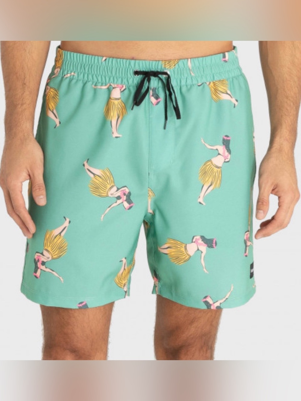 Hurley Swim Trunks with Hula Dancer Print